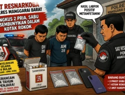 Dua Pria di Manggarai Barat Dibekuk Polisi, Sabu Disembunyikan dalam Kotak Rokok