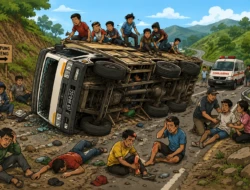 Bus Kayu Angkut 47 Penumpang Terguling di Manggarai Barat, Dua Orang Meninggal Dunia